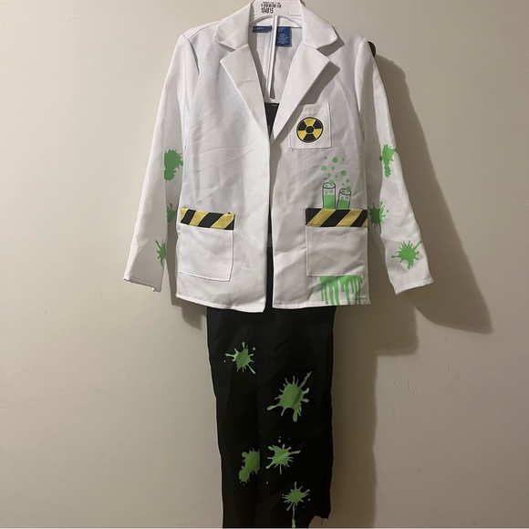 What a Character Boys Mad Scientist Costume includes Green Wig Size M 7-8 NWOT - Picture 1 of 13